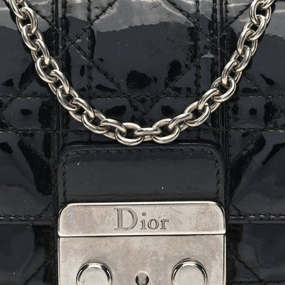 Christian Dior Patent Cannage Miss Dior Chain Wallet Black 8 of 10