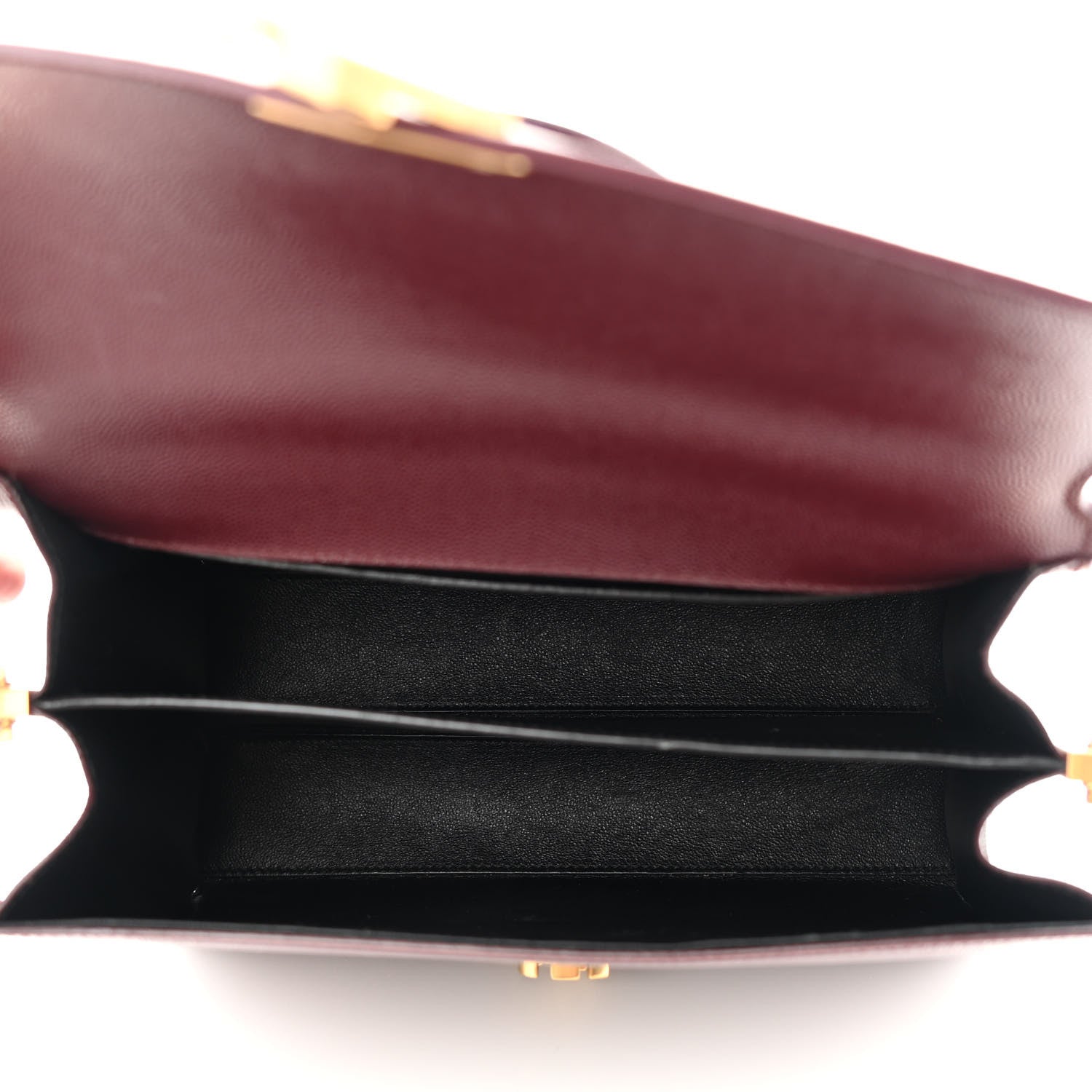 Saint Laurent Grain de Poudre Medium Classic Monogram Cassandra Top Handle Rouge Legion 4 of 12