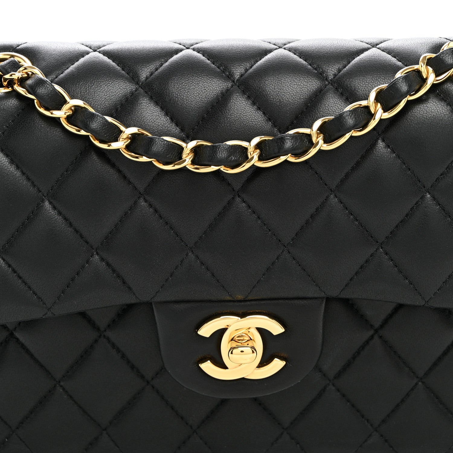Chanel Lambskin Quilted Small Double Flap Black 8 of 10