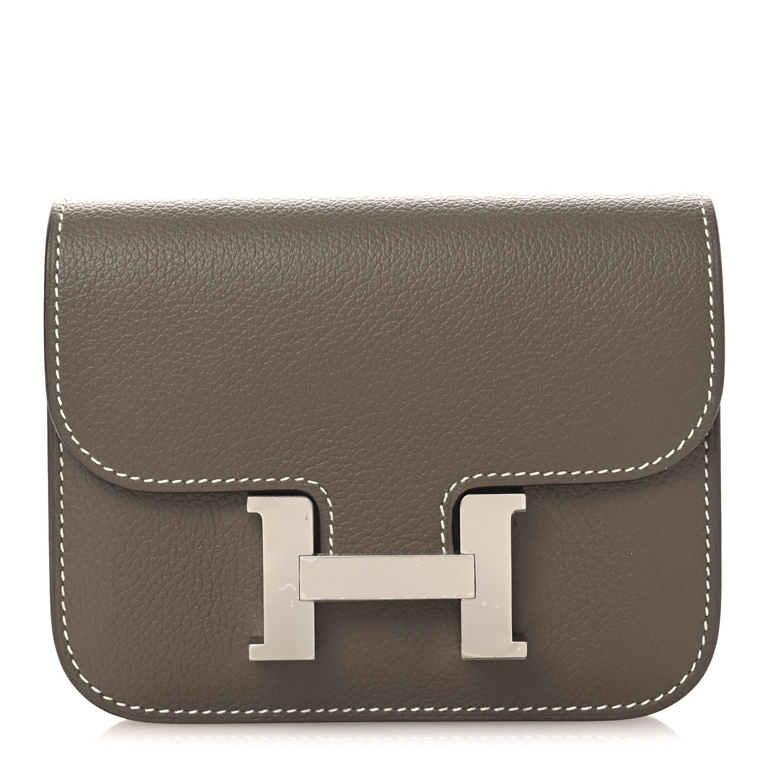 Hermes Evercolor Constance Slim Wallet Etoupe 1 of 10