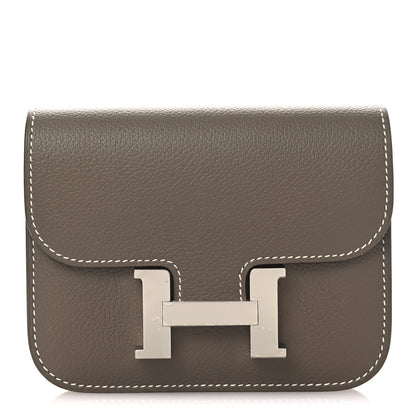 Hermes Evercolor Constance Slim Wallet Etoupe 1 of 10