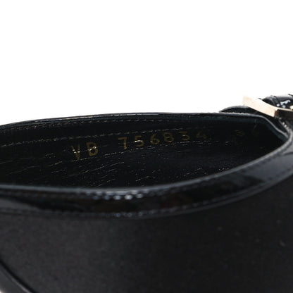 Saint Laurent Crepe Satin Jones 110 Strap Pumps 39 Black 9 of 10