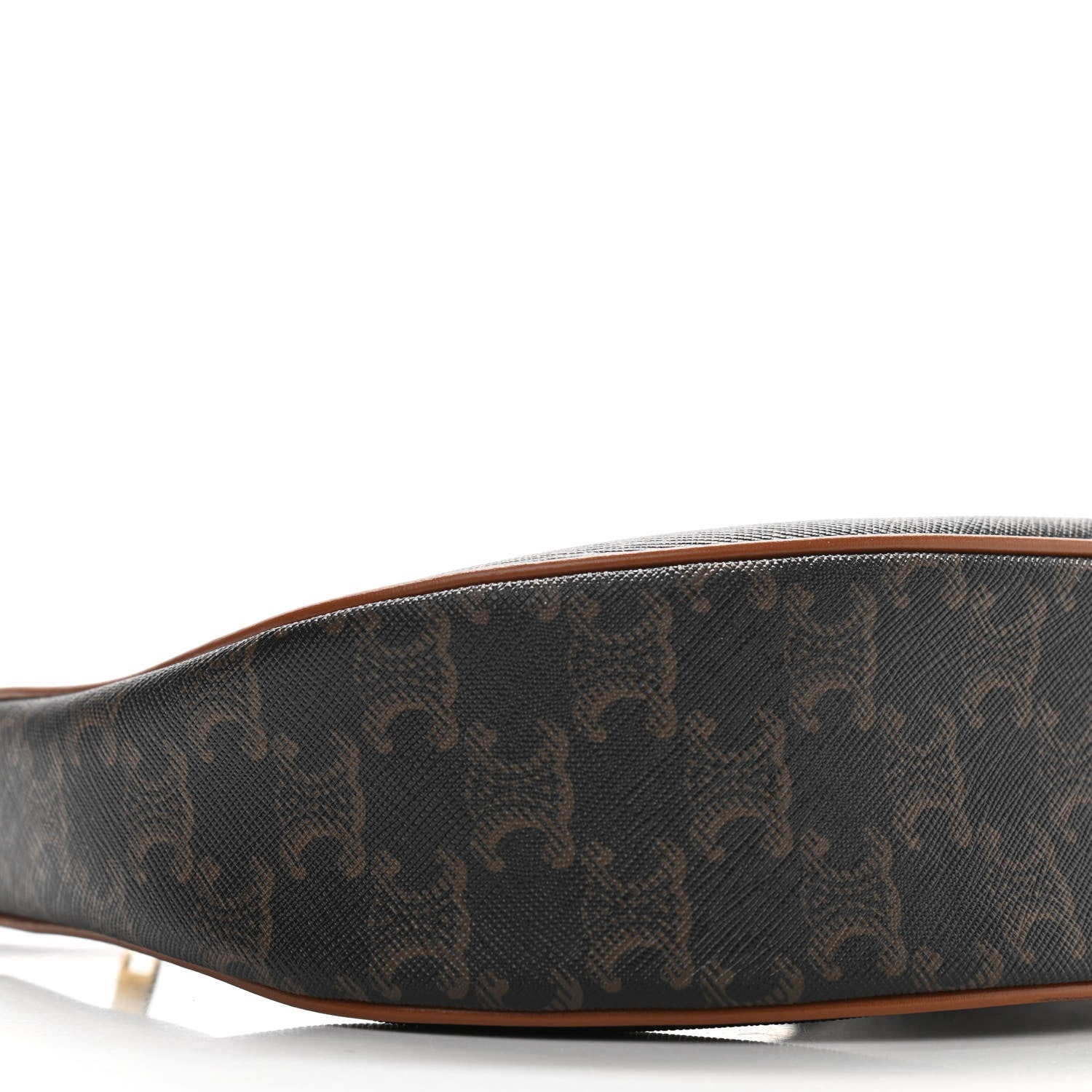 Celine Triomphe Canvas Calfskin Ava Shoulder Bag Tan 9 of 10