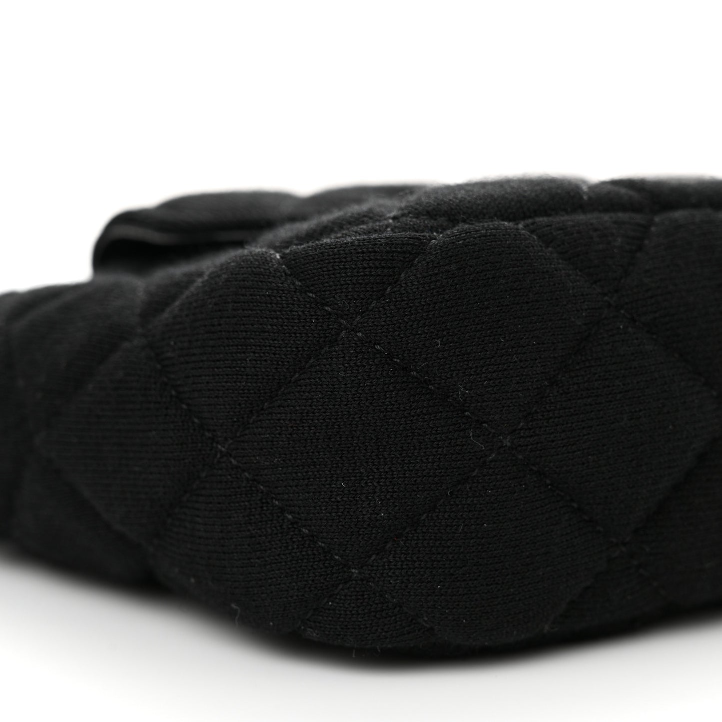 Jersey Quilted Small Wavy CC Hobo Black