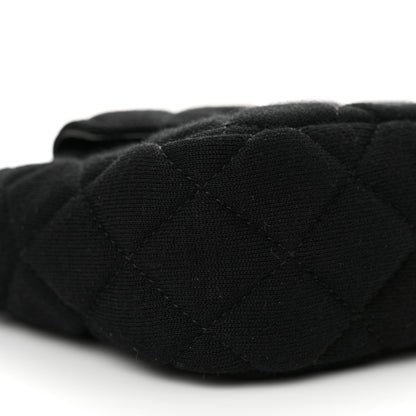 Chanel Jersey Quilted Small Wavy CC Hobo Black 9 of 11