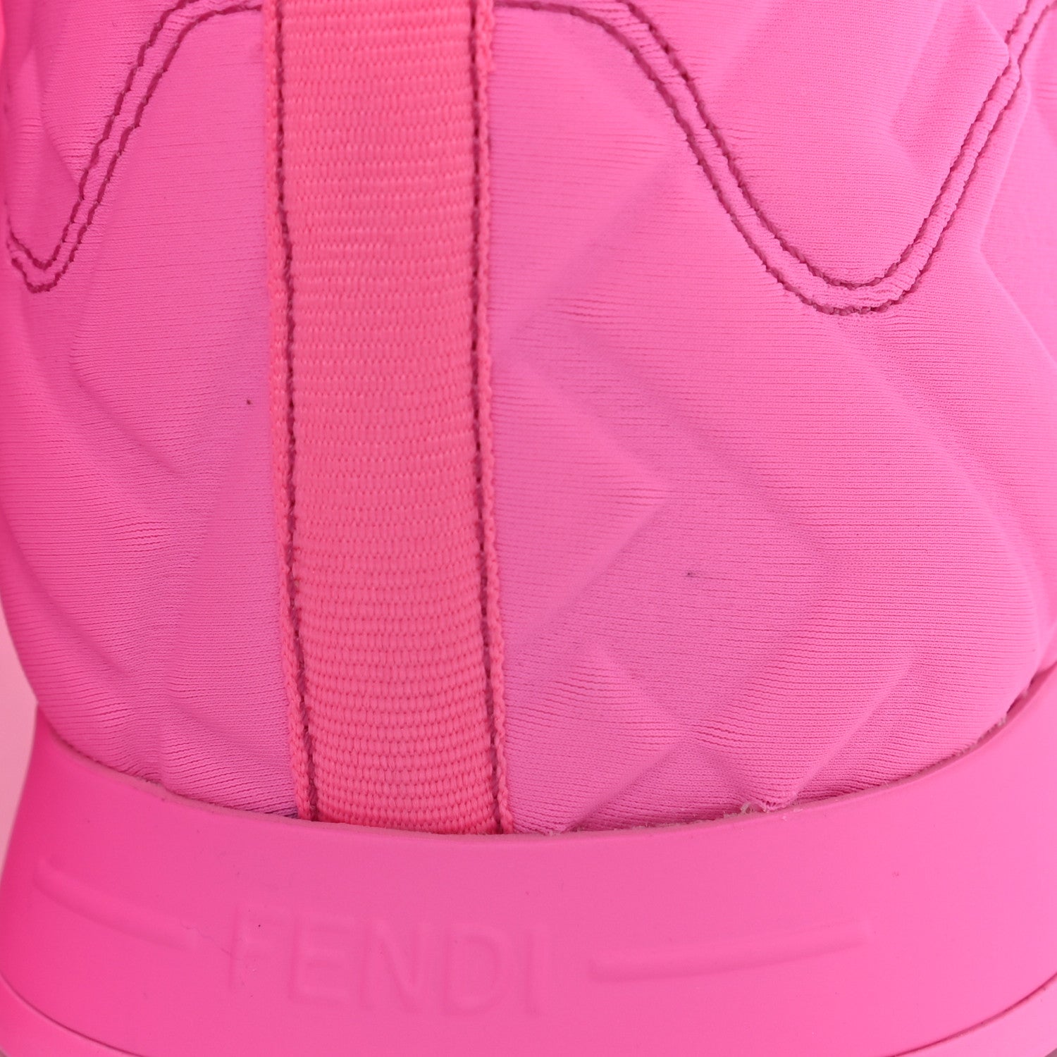 Fendi X NICKI MINAJ Lycra Macro FF Embossed Prints On High Top Sneakers 40 Pink 12 of 12