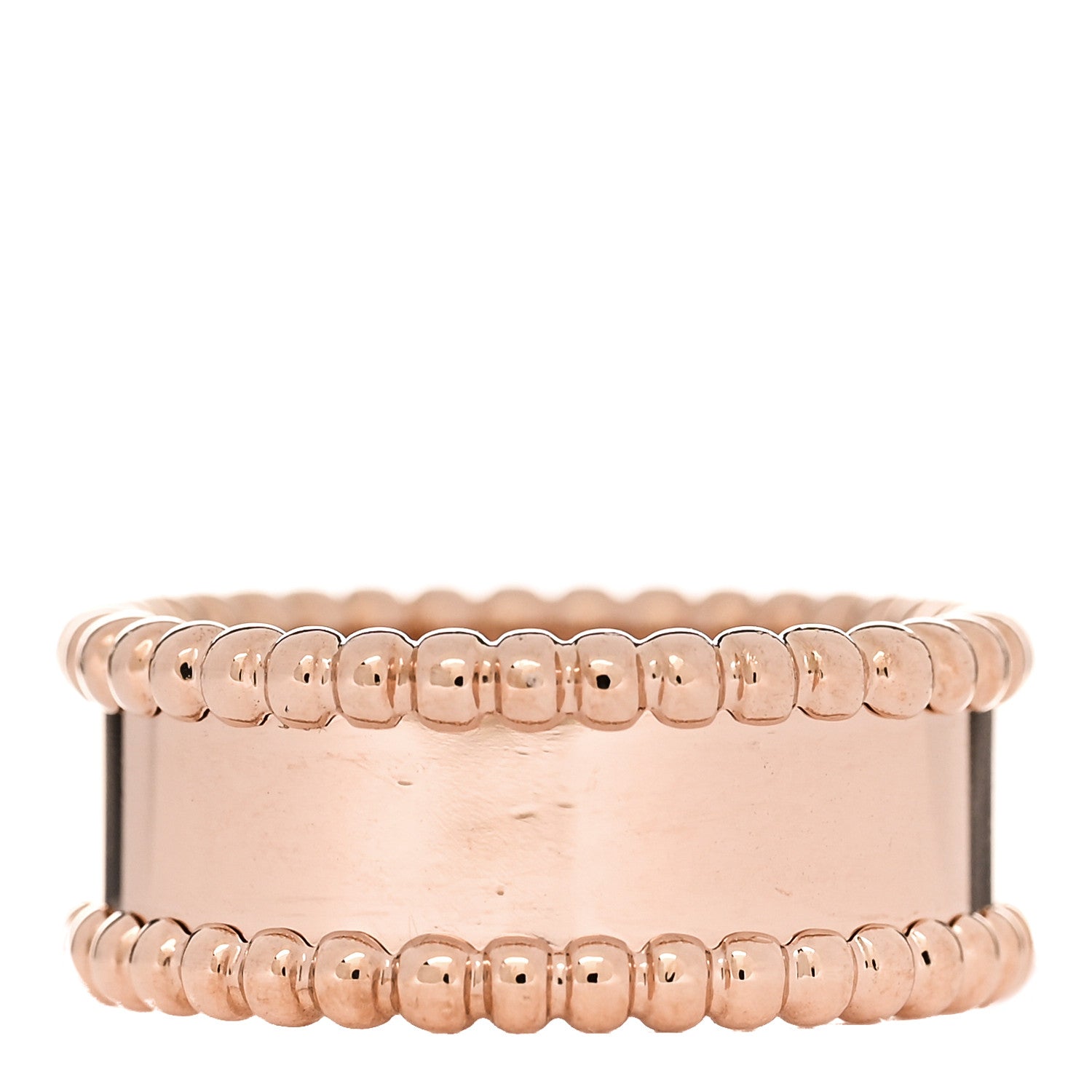 Van Cleef & Arpels 18K Rose Gold Perlee Signature Ring 50 5.25 3 of 7