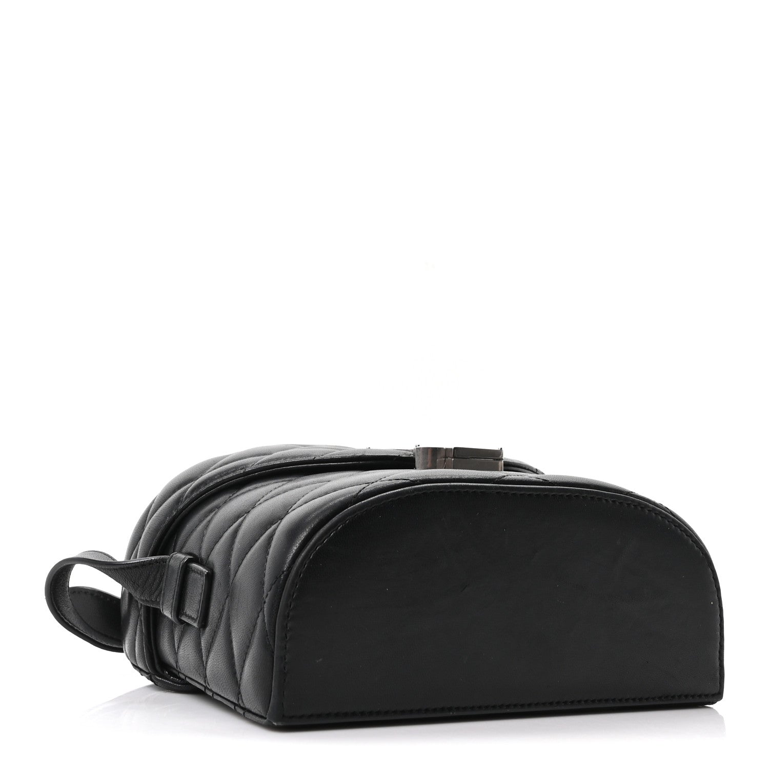 Saint Laurent Lambskin Quilted Monogram June Box Bag  Black 4 of 11