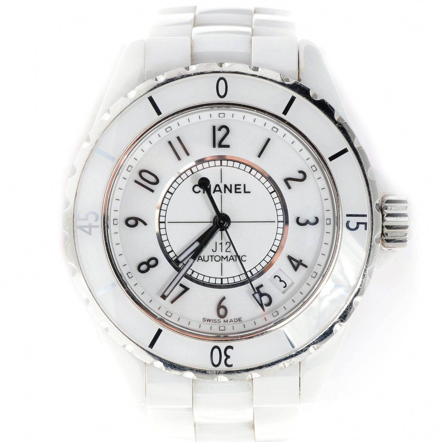 J12 38mm Ceramic Automatic Watch White