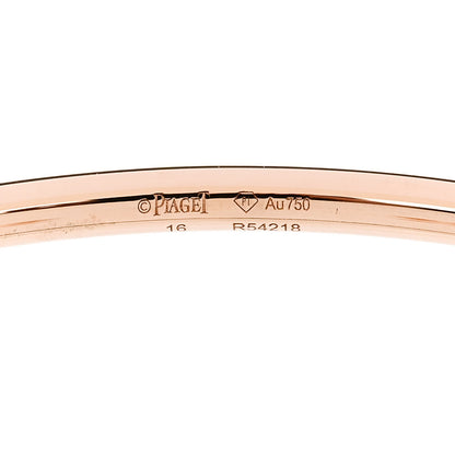 Piaget 18K Rose Gold Diamond Thin Possession Open Bangle Bracelet 3 of 4