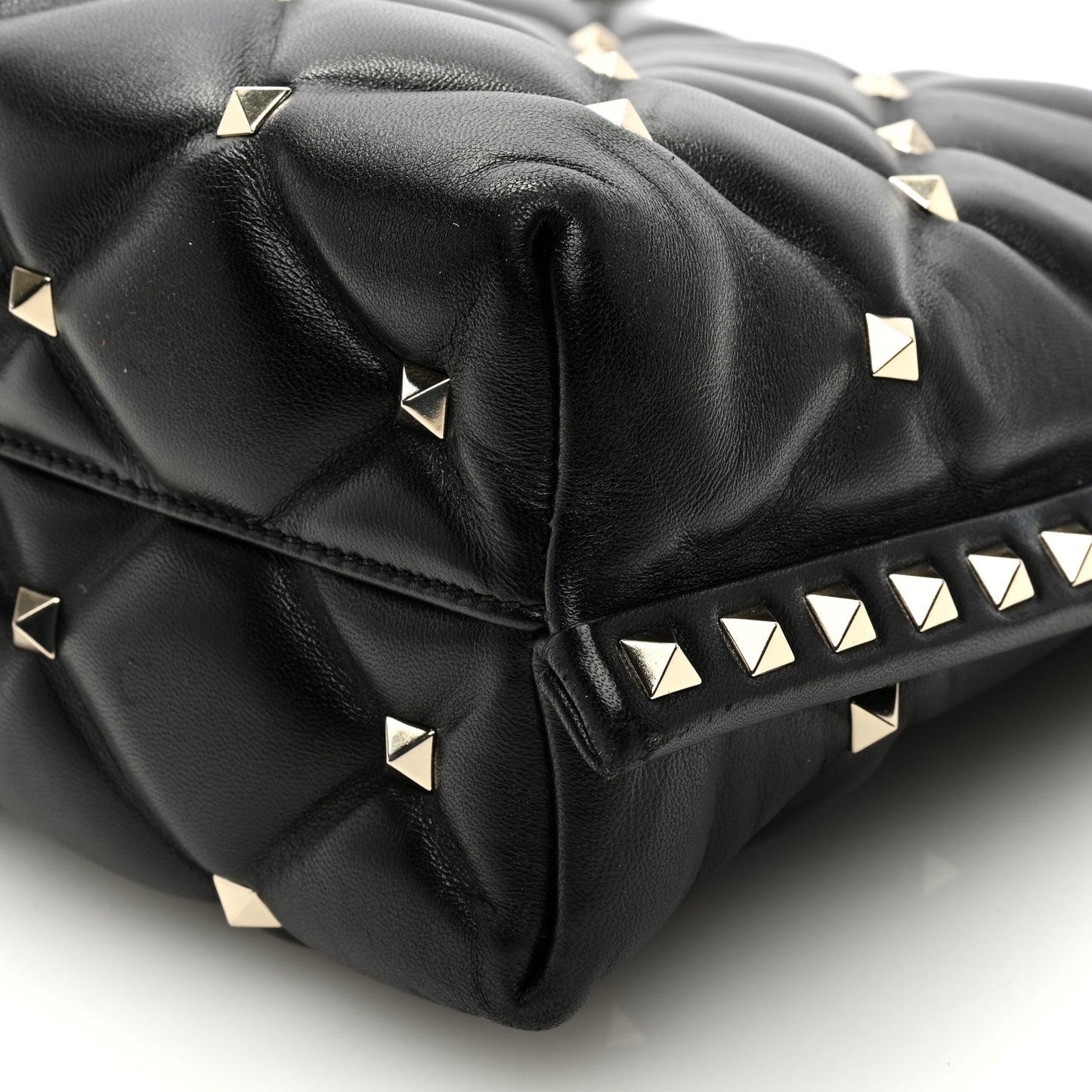 VALENTINO GARAVANI Nappa Candystud Shoulder Bag Black