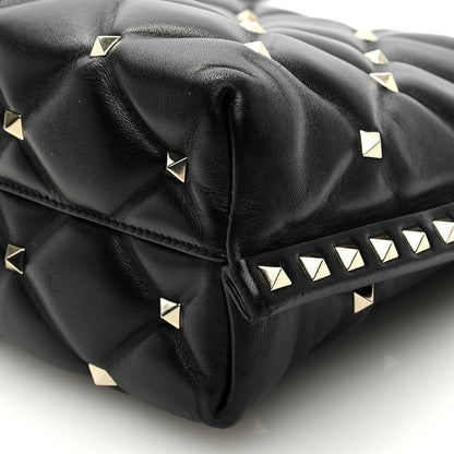 Valentino Garavani VALENTINO GARAVANI Nappa Candystud Shoulder Bag Black 8 of 9