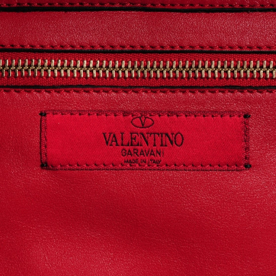 Vitello Small Rockstud Tote Cyclamin