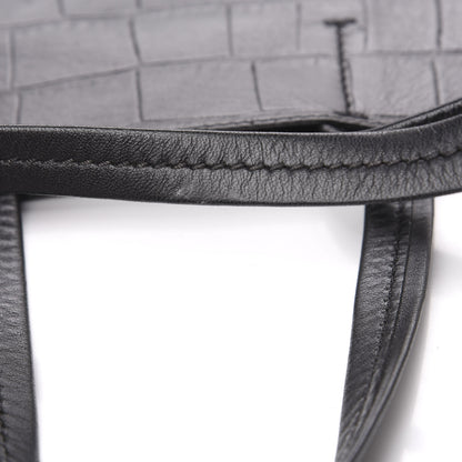 Celine Lambskin Crocodile Embossed Vertical Cabas Black 9 of 12