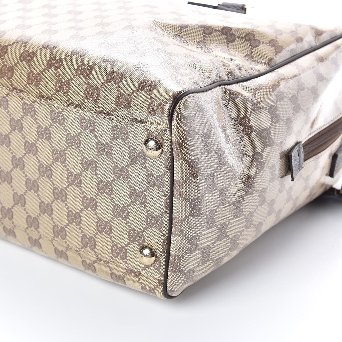 Crystal Monogram Large Carry On Duffle Bag Dark Brown