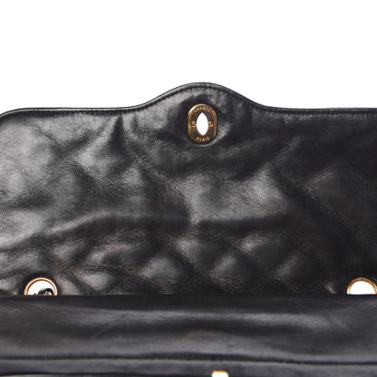 Chanel Lambskin Quilted Medium Double Flap Black 9 of 15