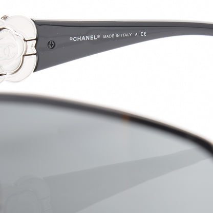 Chanel Swarovski Crystal Camellia CC Sunglasses 4164-B Black 5 of 9