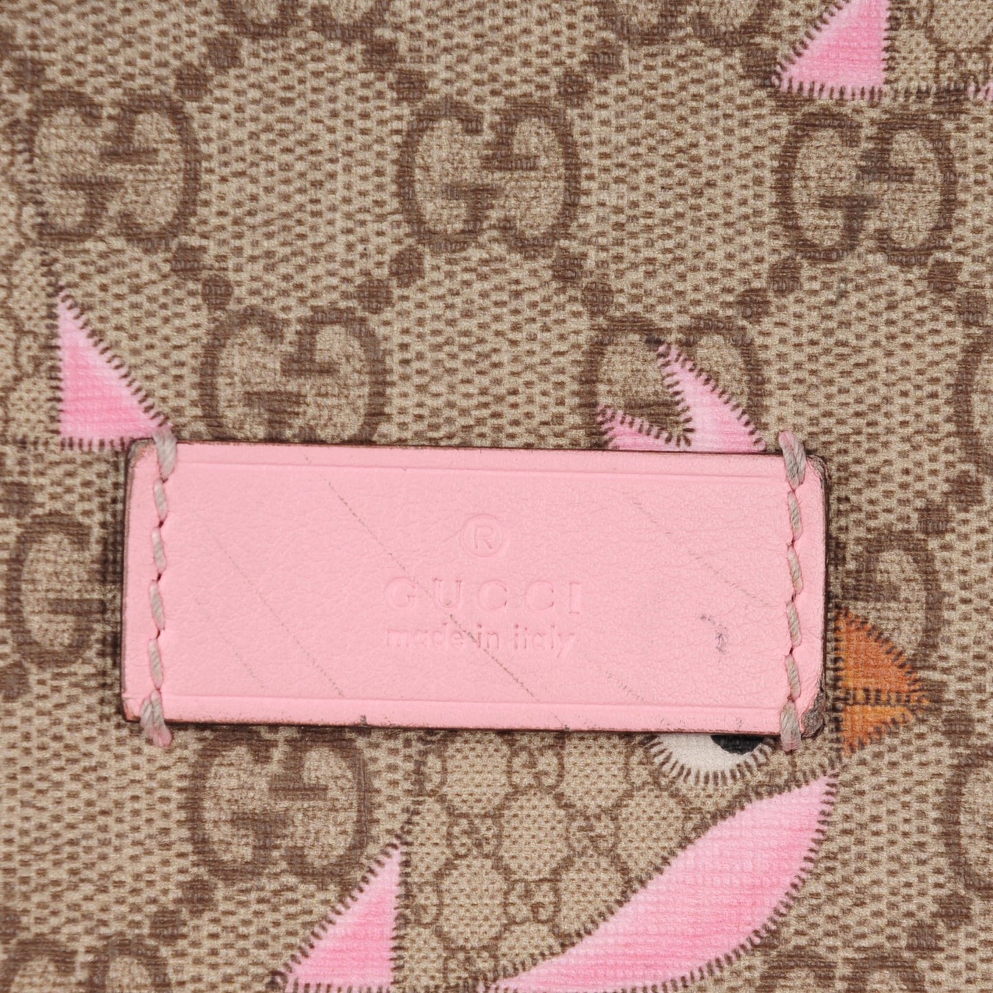 GG Supreme Monogram Zoo Birds Messenger Print Diaper Bag Pink