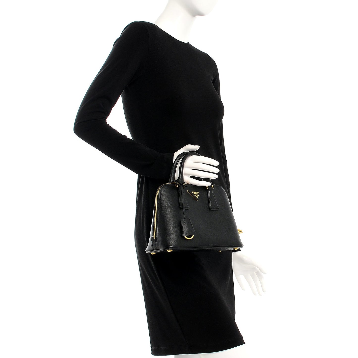 Saffiano Lux Small Promenade Tote Black