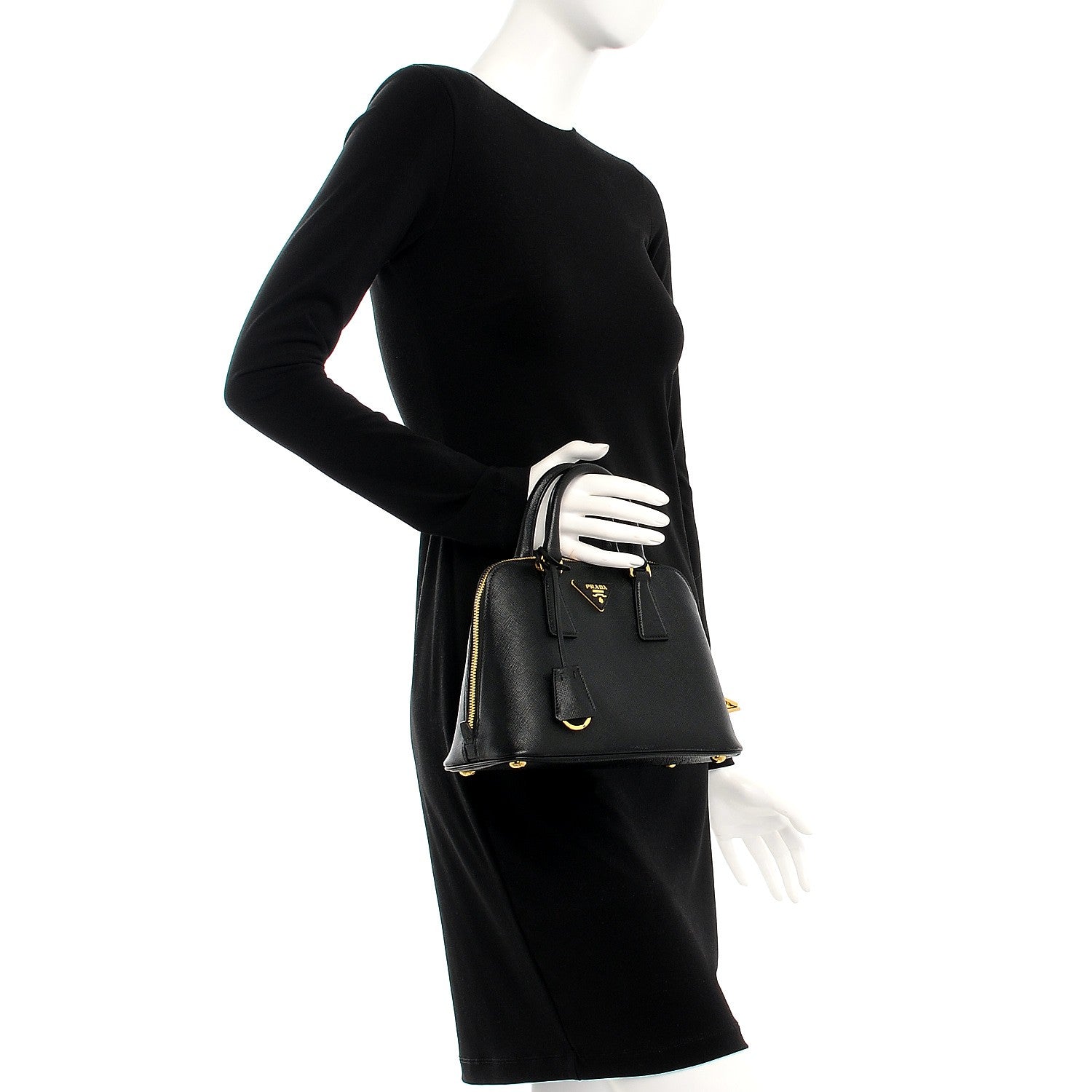 Prada Saffiano Lux Small Promenade Tote Black 3 of 13