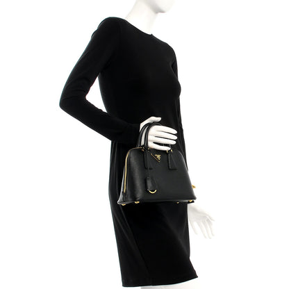 Prada Saffiano Lux Small Promenade Tote Black 3 of 13