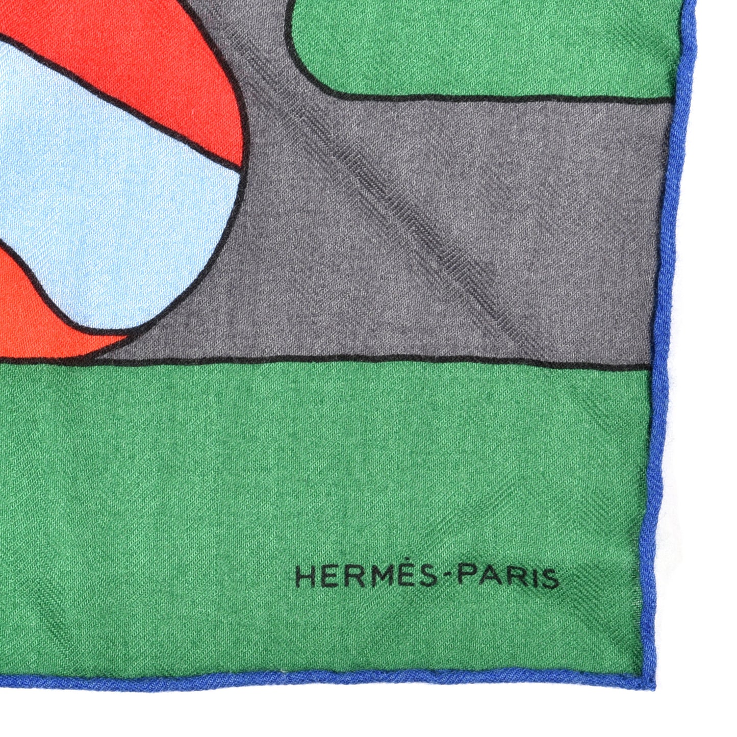 Cashmere Silk Hermes Football Club Scarf 100 Vert White Rouge