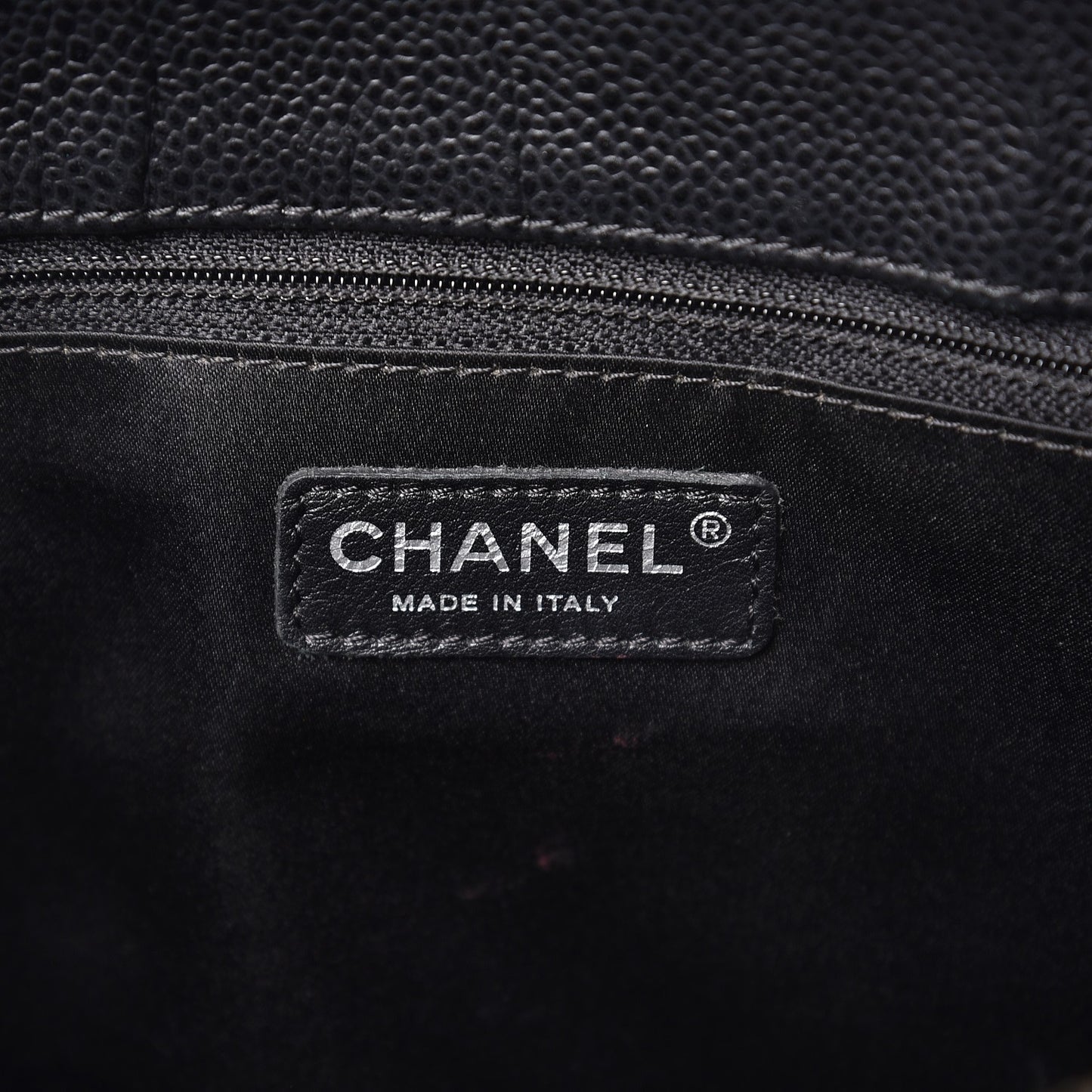 Caviar Quilted Grand Shopping Tote GST Black