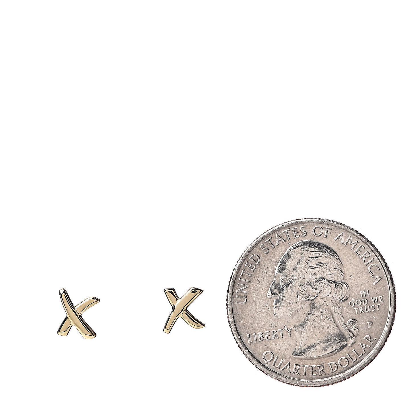 18K Yellow Gold Mini Paloma's Graffiti X Earrings
