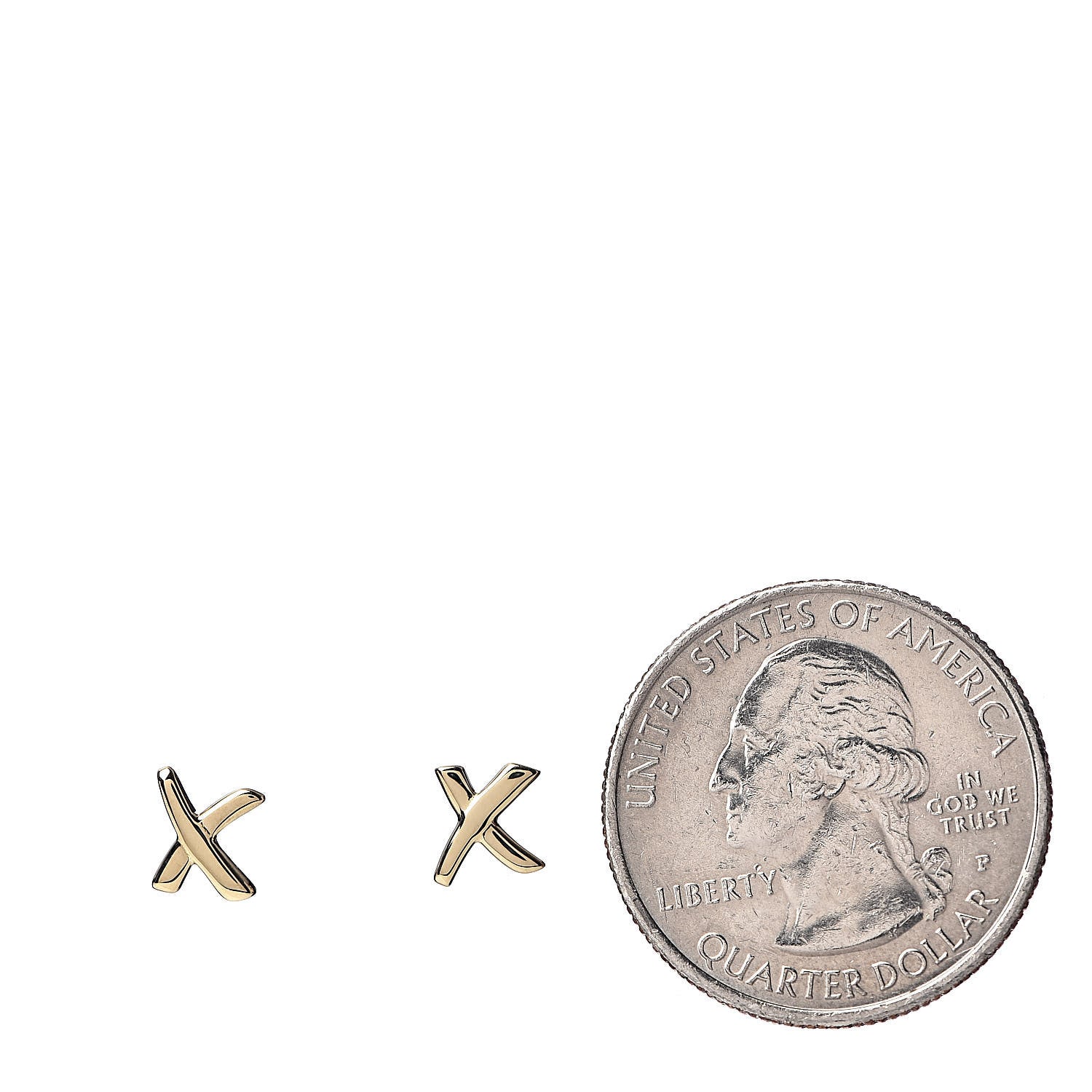 Tiffany 18K Yellow Gold Mini Paloma's Graffiti X Earrings 2 of 5