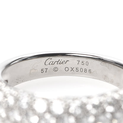 Cartier 18K White Gold Diamond Mimi Ring 57 8 4 of 5