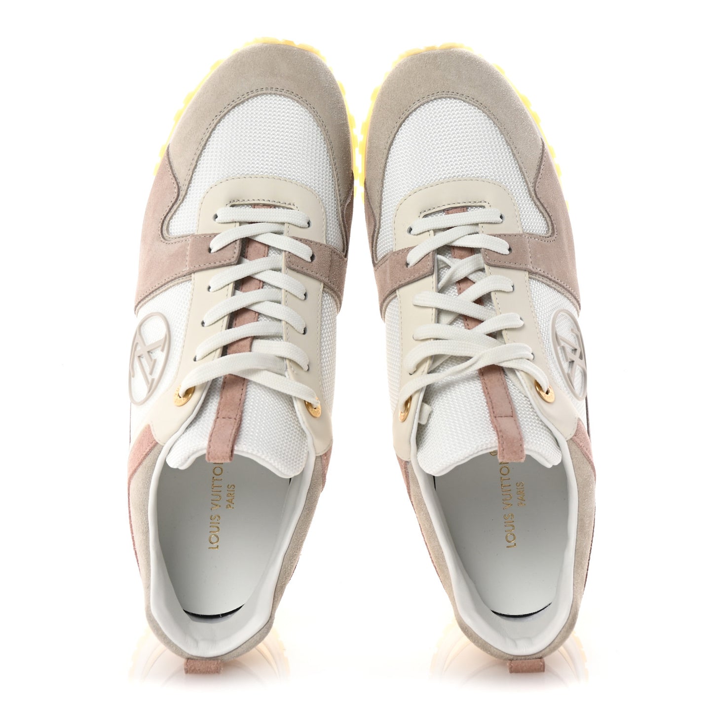 Suede Mesh Run Away Sneakers 40 White Grey