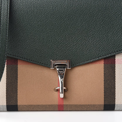 Burberry Derby Calfskin House Check Small Macken Crossbody Bag Dark Bottle Green 10 of 10