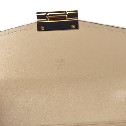 MCM Calfskin Large Patricia Wallet On Chain Beige 6 of 10