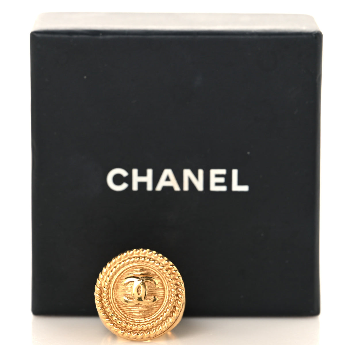 Metal CC Rope Ring 55 7.25 Gold
