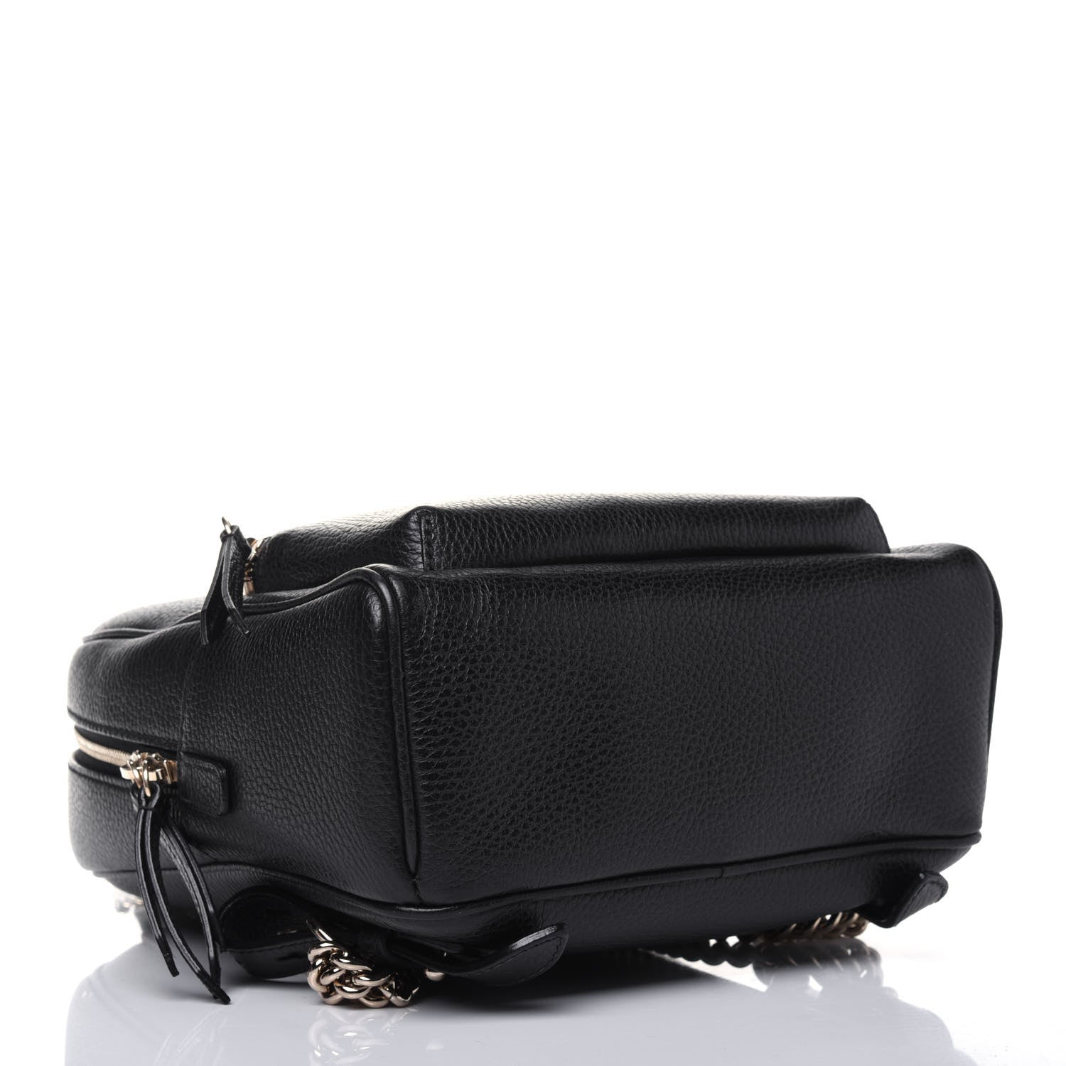 Gucci Pebbled Calfskin Soho Chain Backpack Black 3 of 12