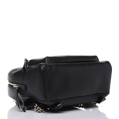 Gucci Pebbled Calfskin Soho Chain Backpack Black 3 of 12