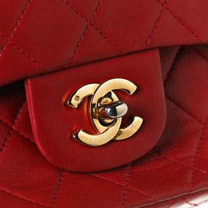 Chanel Lambskin Quilted Small Double Flap Red 15 of 17