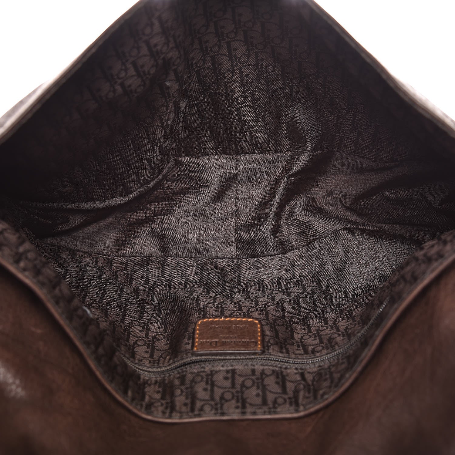 Christian Dior Calfskin Gaucho Double Saddle Bag Brown 5 of 13