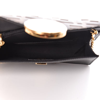 Fendi Vitello Cruise F is Fendi Bi-Color FF 1974 Embossed Envelope Belt Bag Maya Black 6 of 11