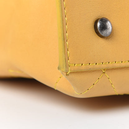 Chanel Calfskin Stitched Urban Luxury Top Handle Bag Yellow 11 of 20