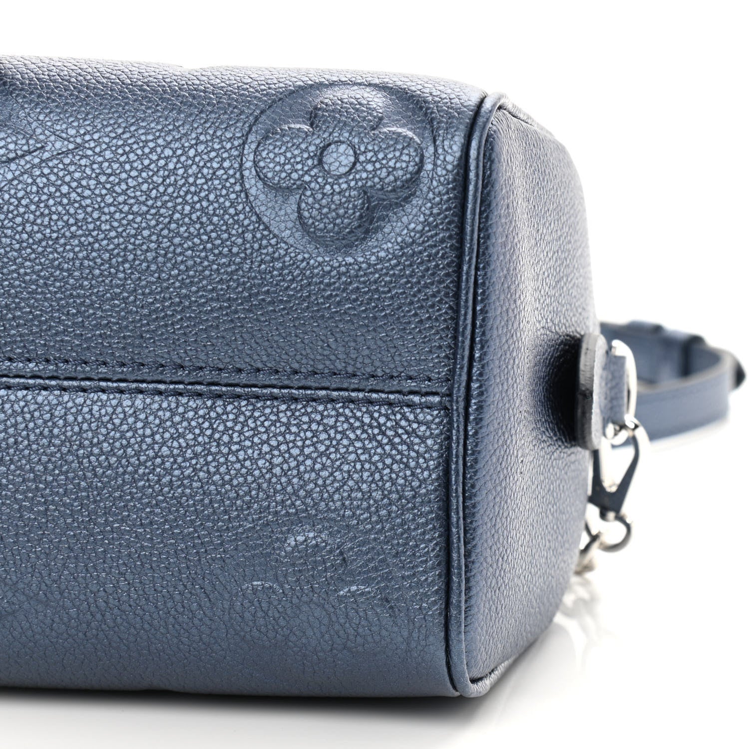 Louis Vuitton Metallic Empreinte Monogram Giant Speedy Bandouliere 20 Navy Nacre 9 of 10