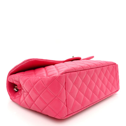 Chanel Caviar Quilted XXL Travel Flap Bag Dark Pink 4 of 10