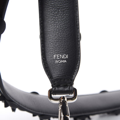 Fendi Vitello Dolce Nappa Patent Flowerland Studded Strap You Black 3 of 4