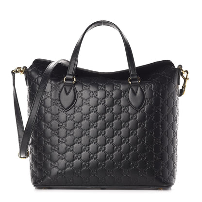 Gucci Guccissima Linea A Foldover Tote Black 1 of 17