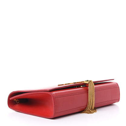 Saint Laurent Smooth Calfskin Medium Classic Monogram Kate Tassel Satchel Lipstick Red 4 of 14