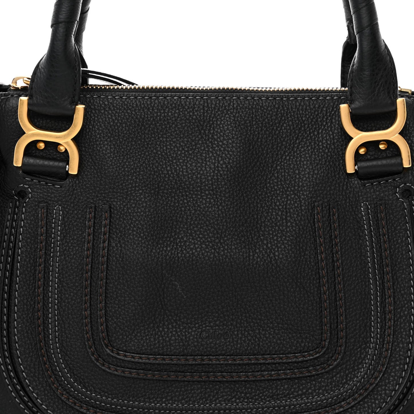 Calfskin Medium Marcie Satchel Black