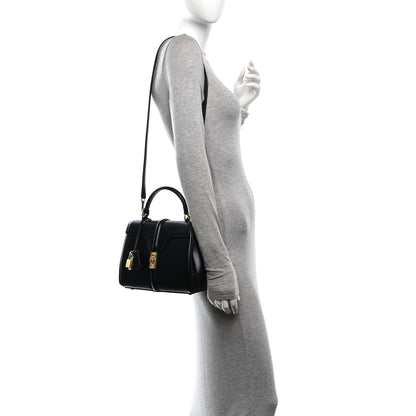 Celine Satinated Calfskin Small 16 Top Handle Bag Black 2 of 13