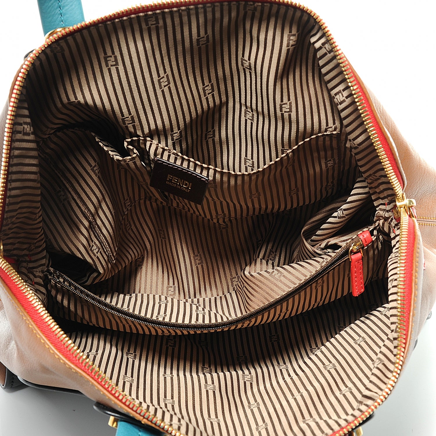 Fendi Calfskin Colorblock Large Chameleon Tote Biscotto 5 of 8