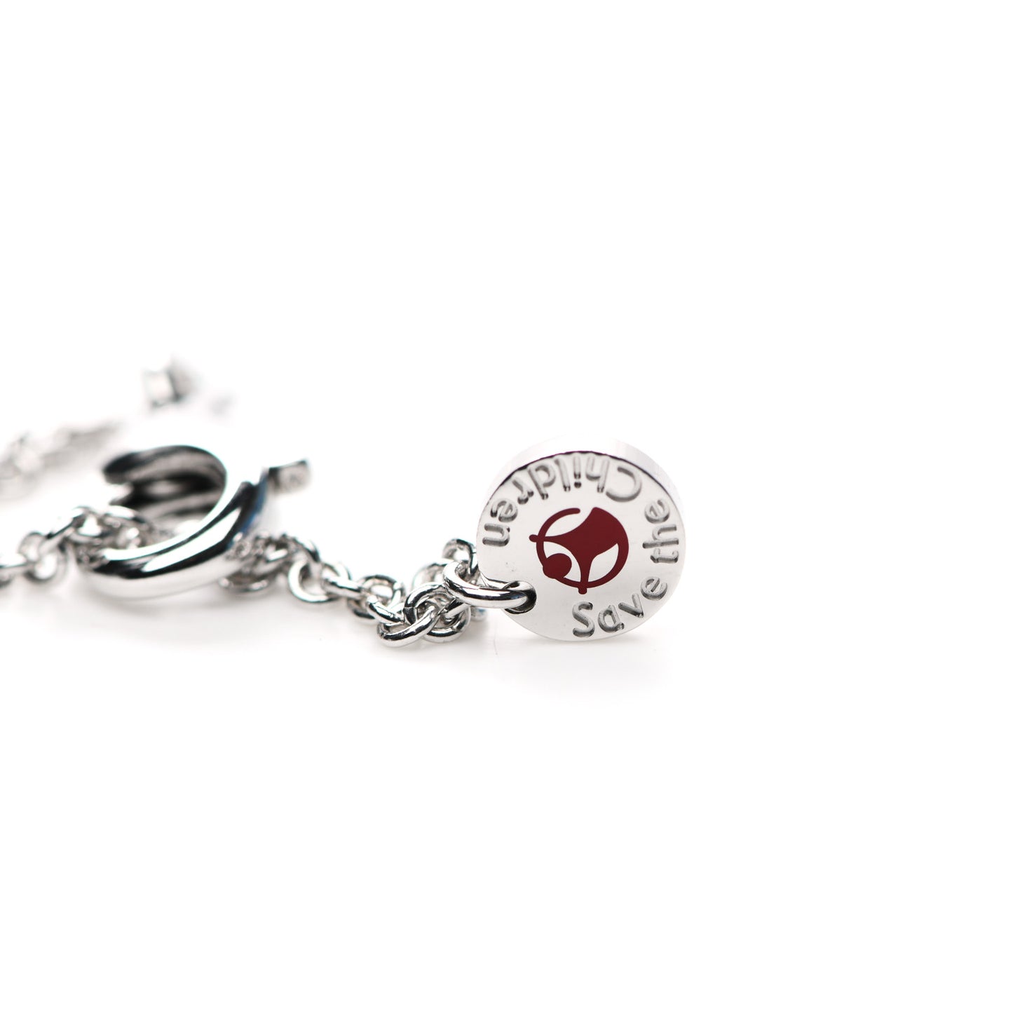 Sterling Silver Ceramic Save The Children Pendant Necklace
