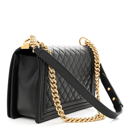 Chanel Calfskin Quilted New Medium Boy Flap Black 3 of 14